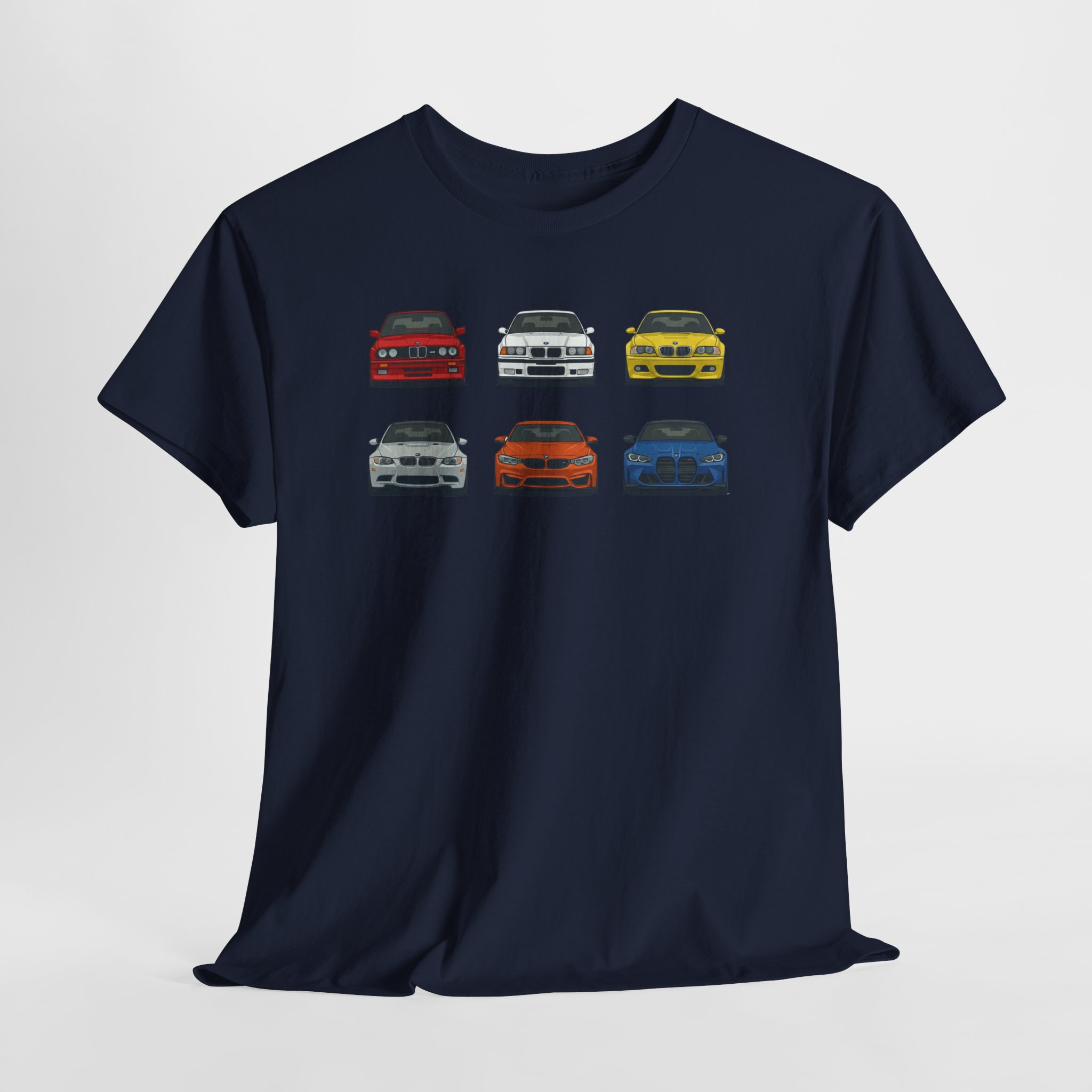 E30 G80 chassis evolution t-shirt - white side angle