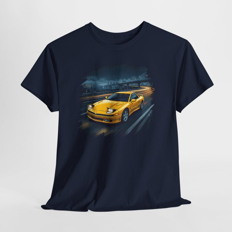 10812469401545302053_2048.jpeg Z16A twin-turbo VR-4 in Sunburst Yellow on the Wangan expressway at midnight - Redline Gear JDM t-shirt design