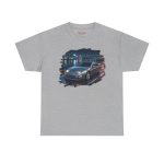 Nissan Z32 silhouette with Rainbow Bridge and Minato Mirai city lights reflecting on dark water - JDM heritage tee