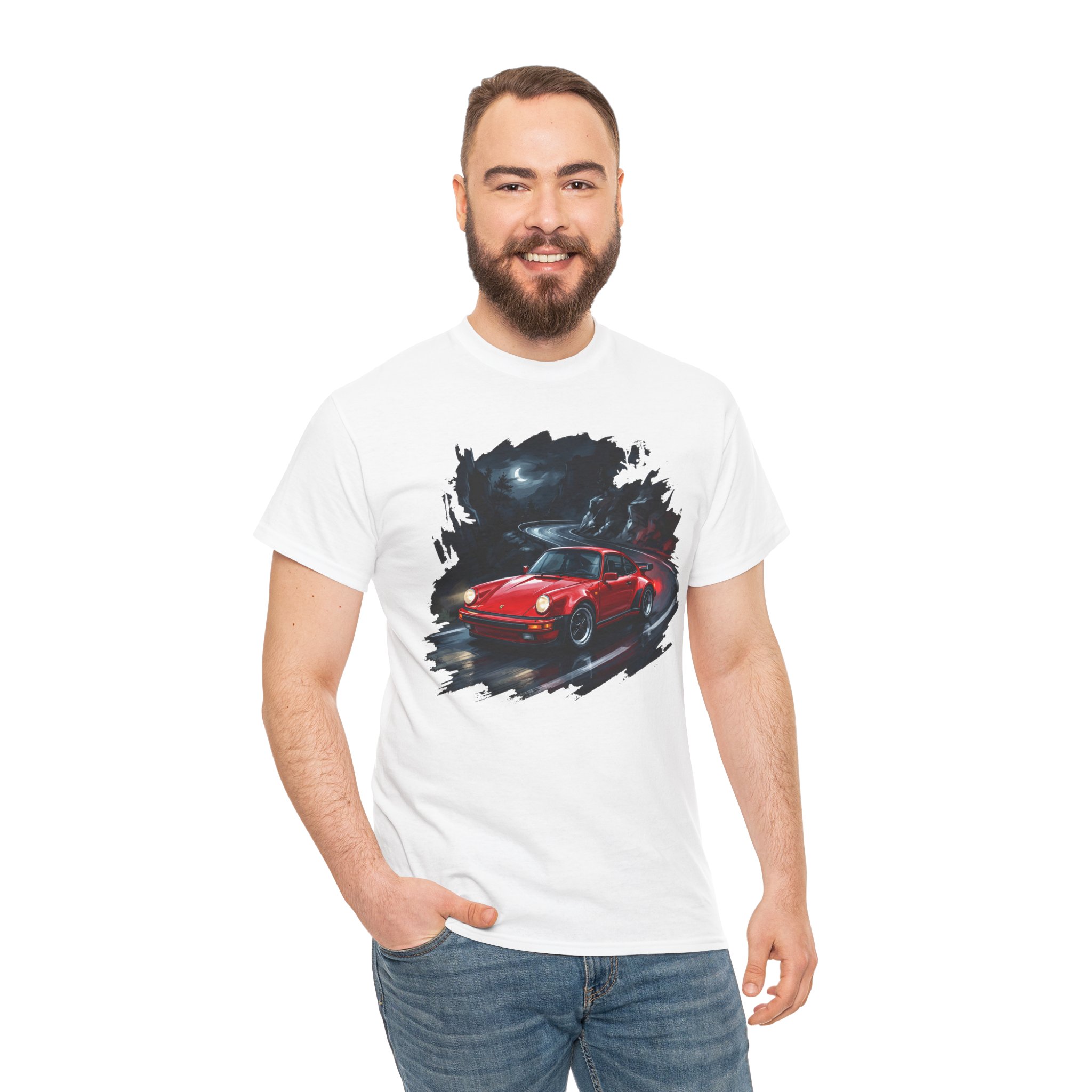 930 Turbo shirt black - close up graphic