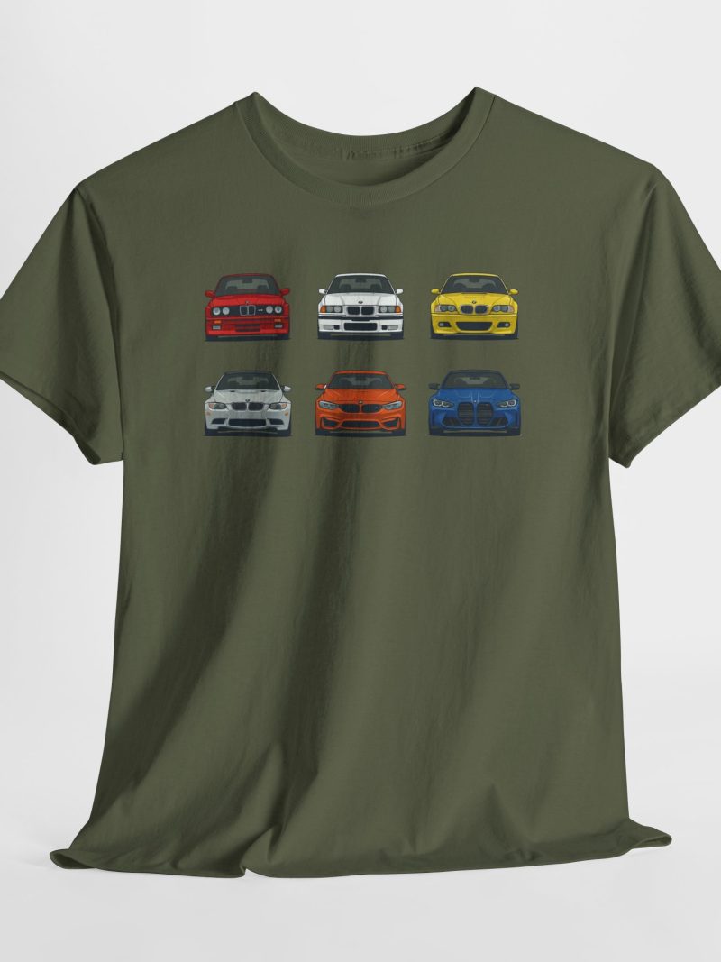 The Bavarian Legend Timeline E30 to G80 Chassis Evolution T-Shirt (Unisex)
