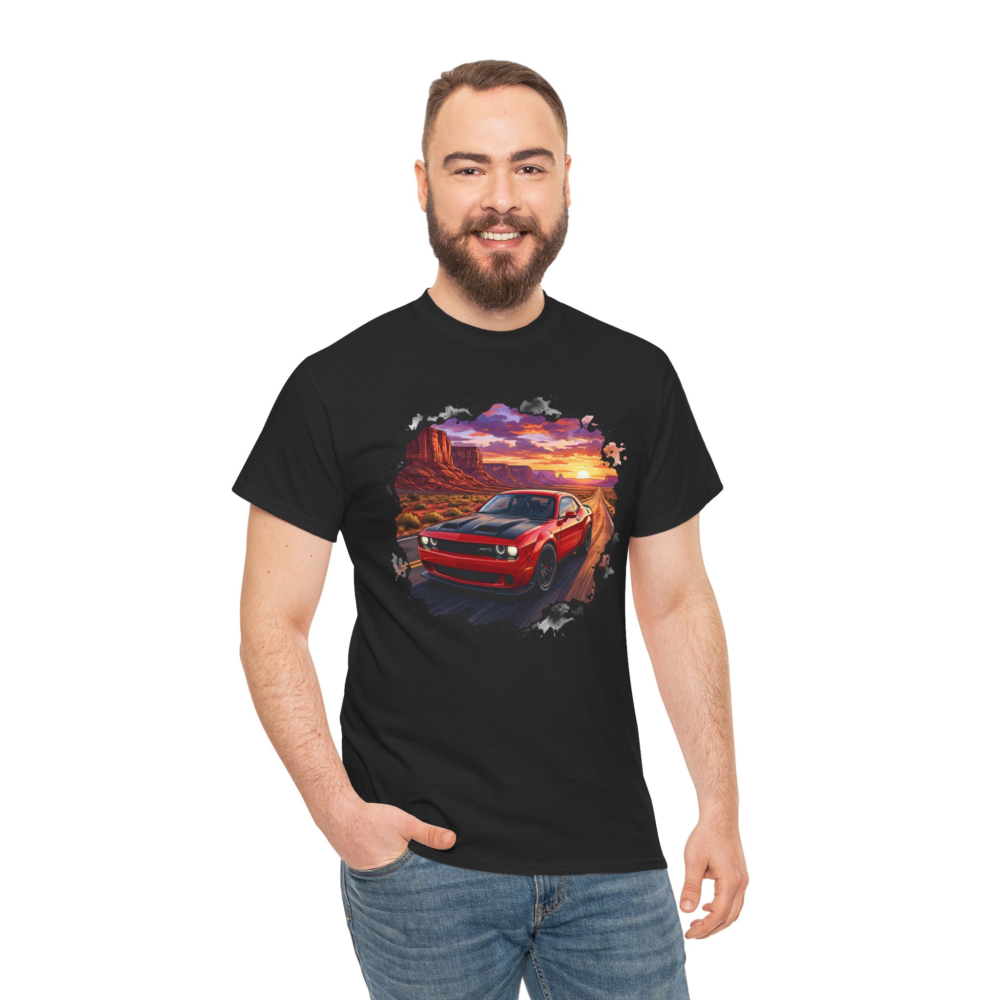 717hp American muscle shirt - flat lay