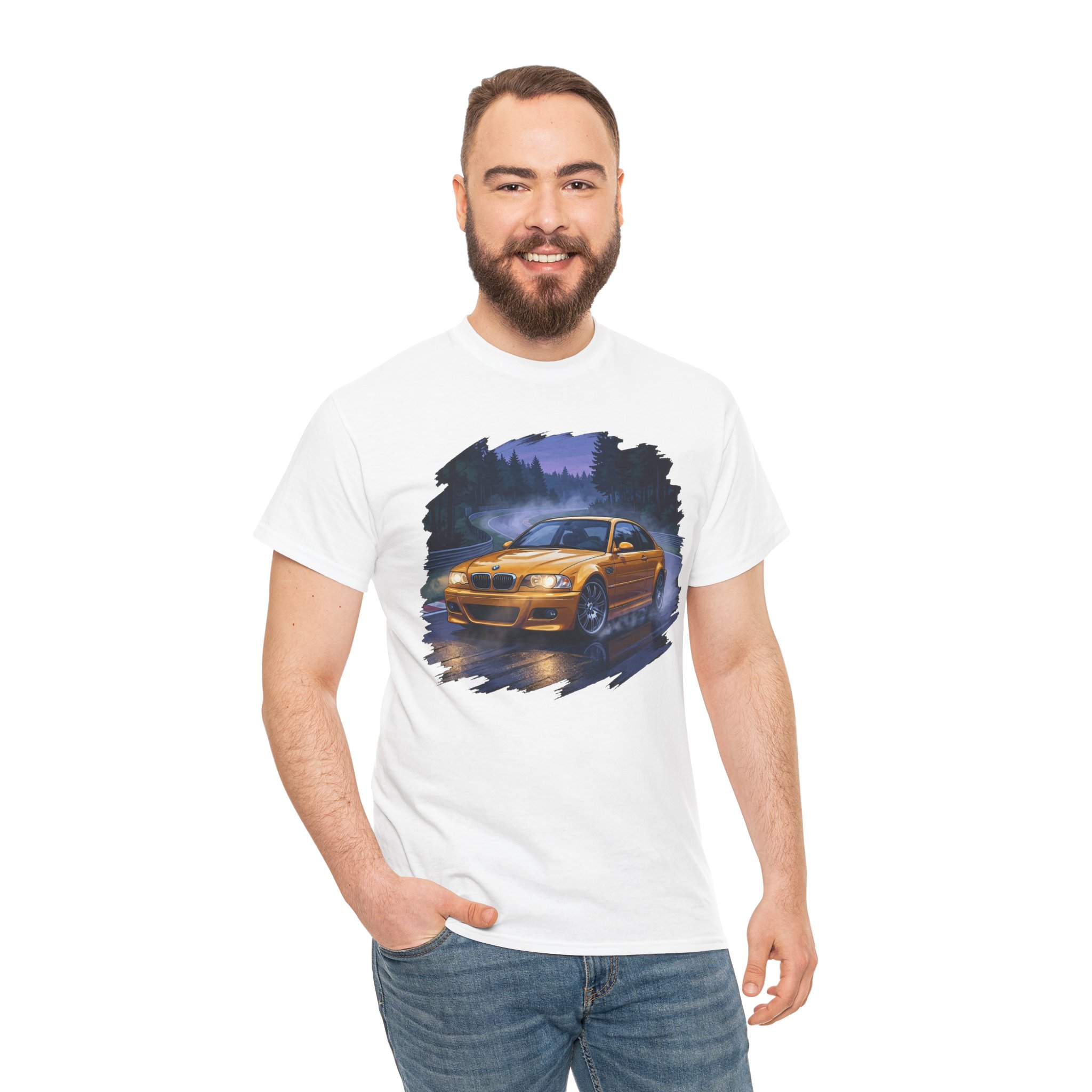 E46 M3 t-shirt black - close up graphic