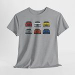 E30 G80 chassis evolution t-shirt - close up graphic