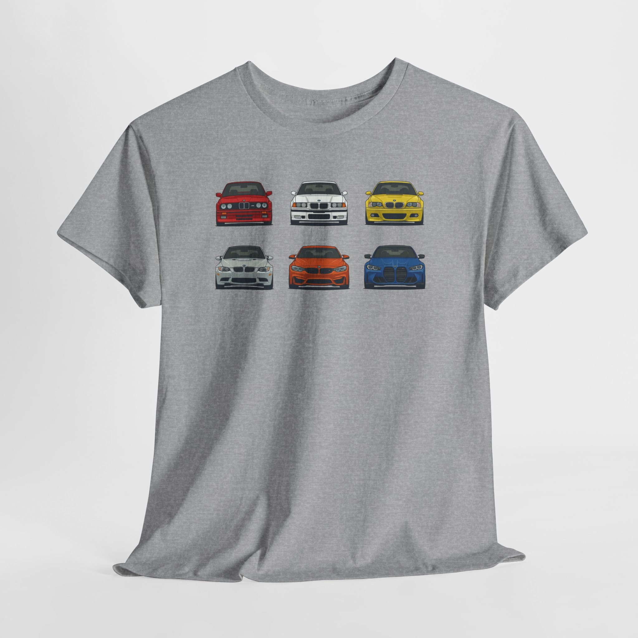 E30 G80 chassis evolution t-shirt - close up graphic