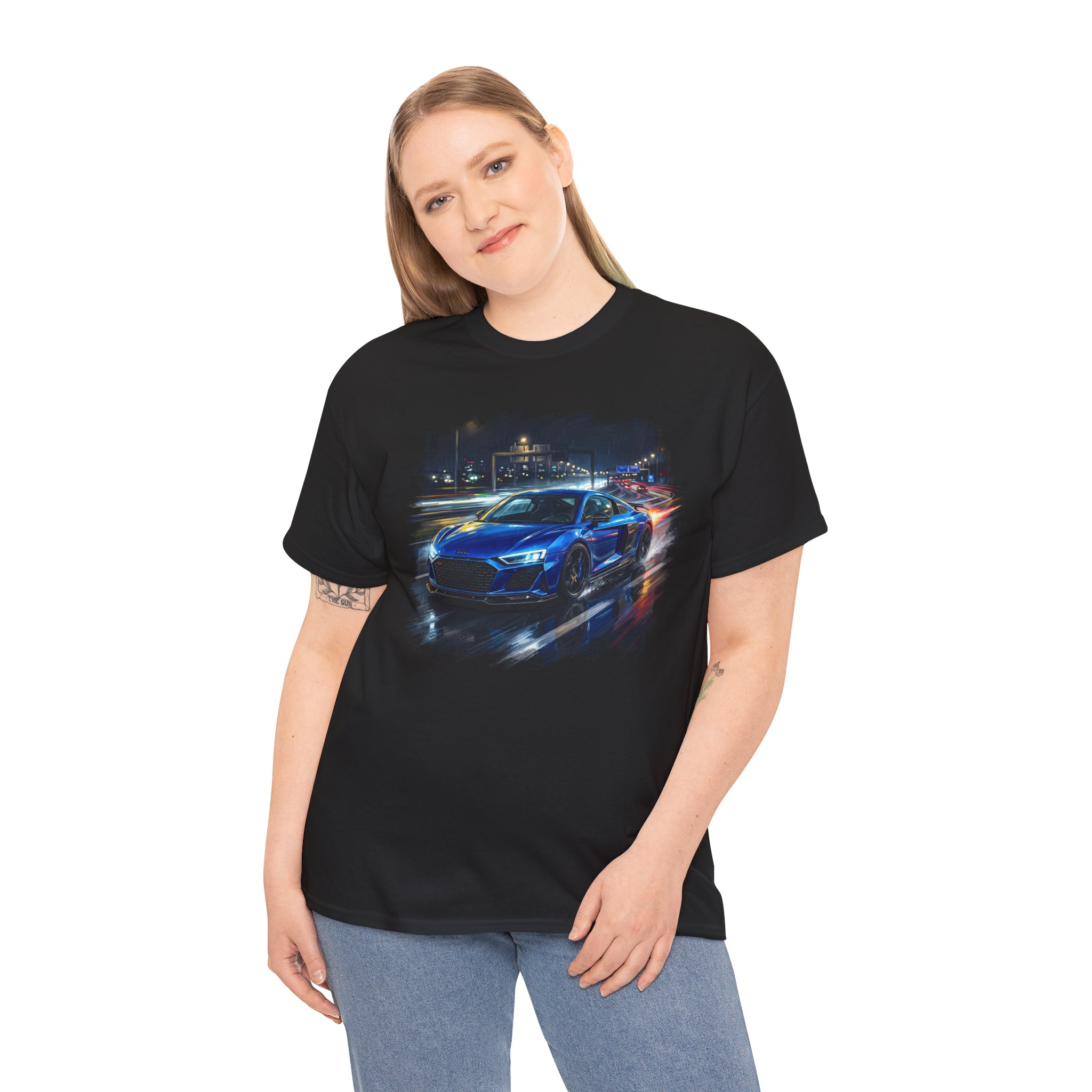 R8 V10 shirt - black worn front