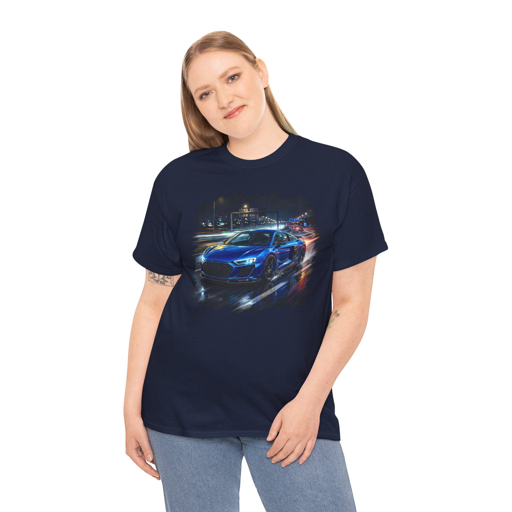 R8 V10 shirt - white worn side