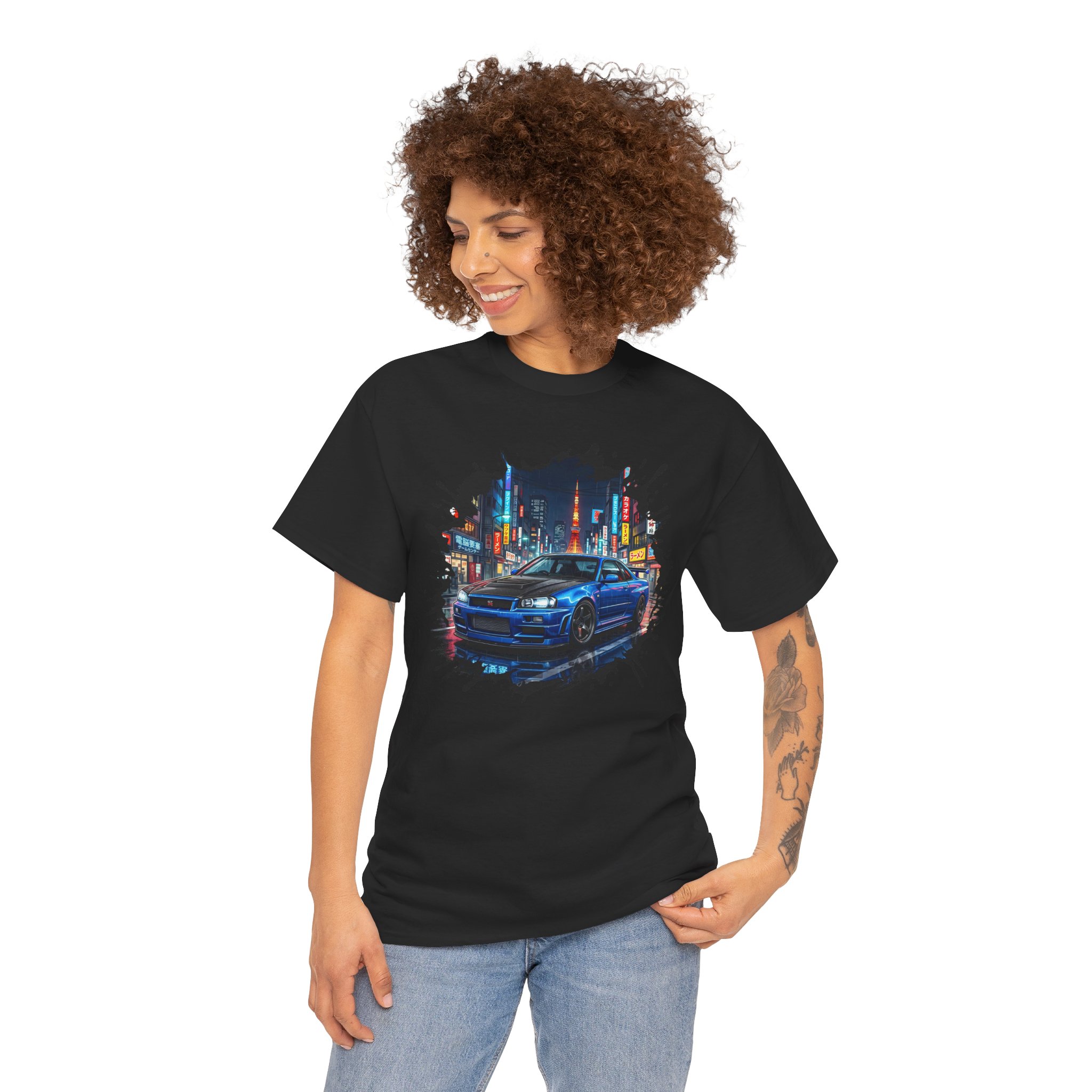 BNR34 shirt - black worn front