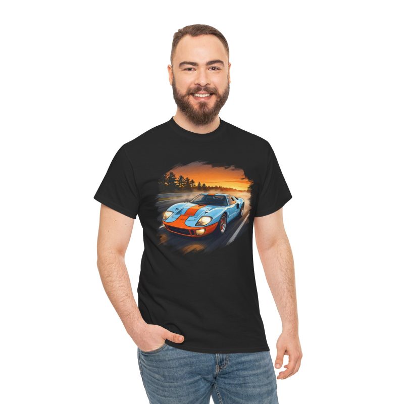 GT40 Le Mans t-shirt - Gulf Oil livery white unisex
