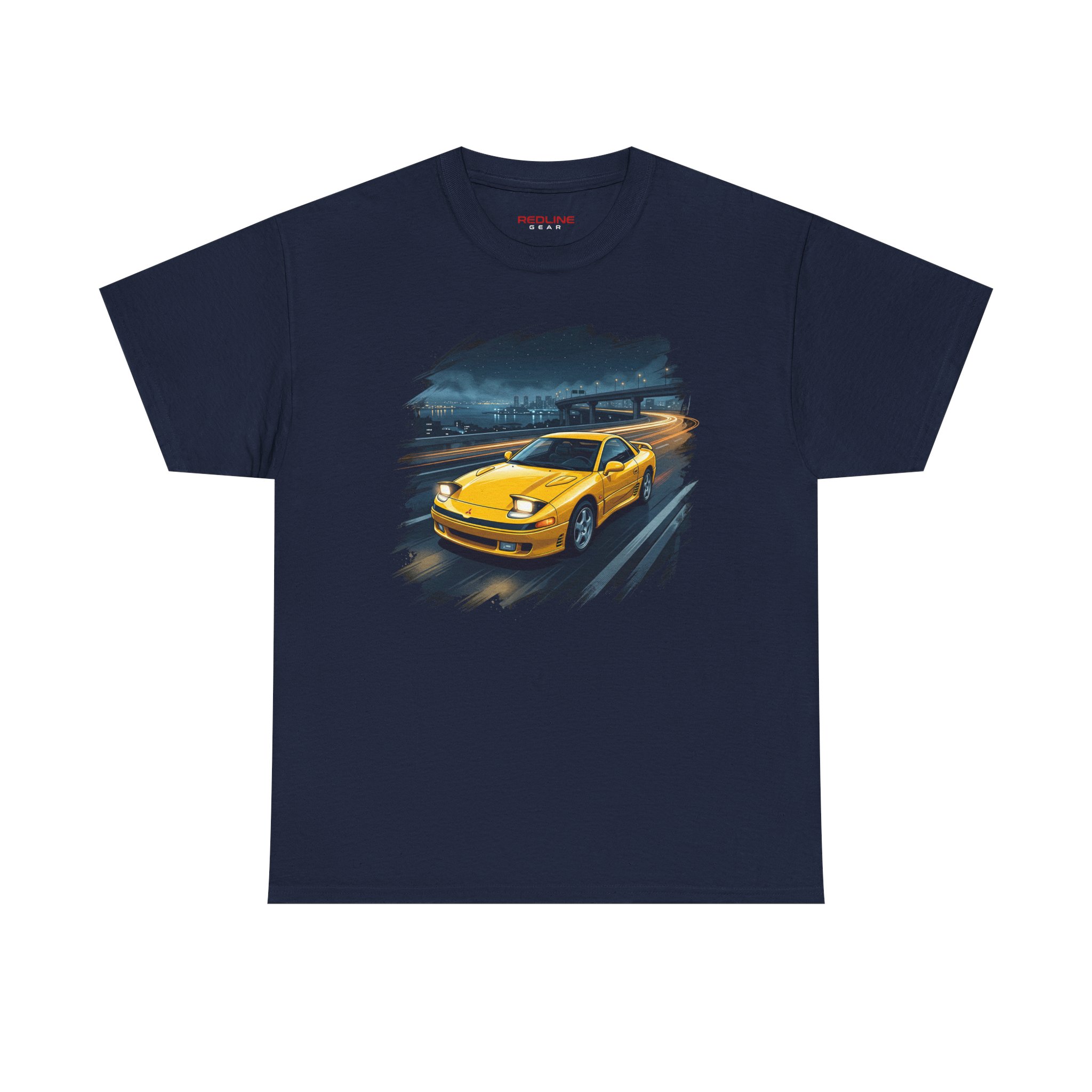 Mitsubishi Z16A with Tokyo Bay light trails and city skyline at night - JDM heritage graphic tee