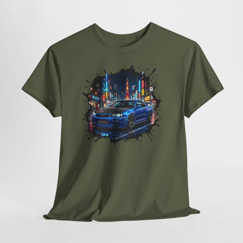 BNR34 shirt sport grey - worn front