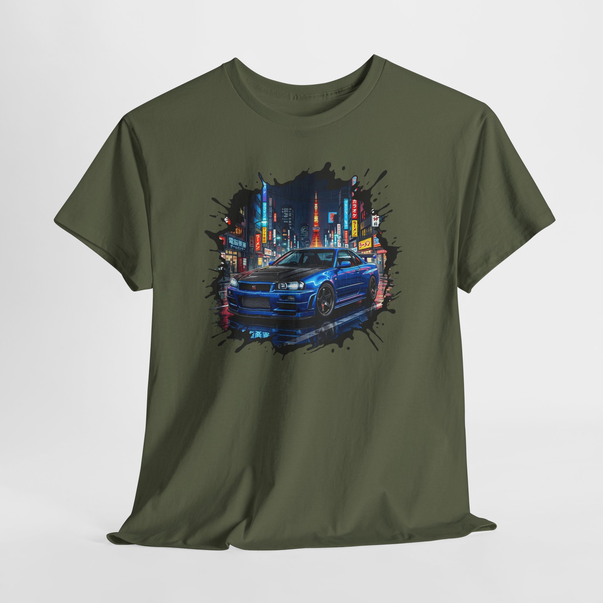BNR34 shirt sport grey - worn front