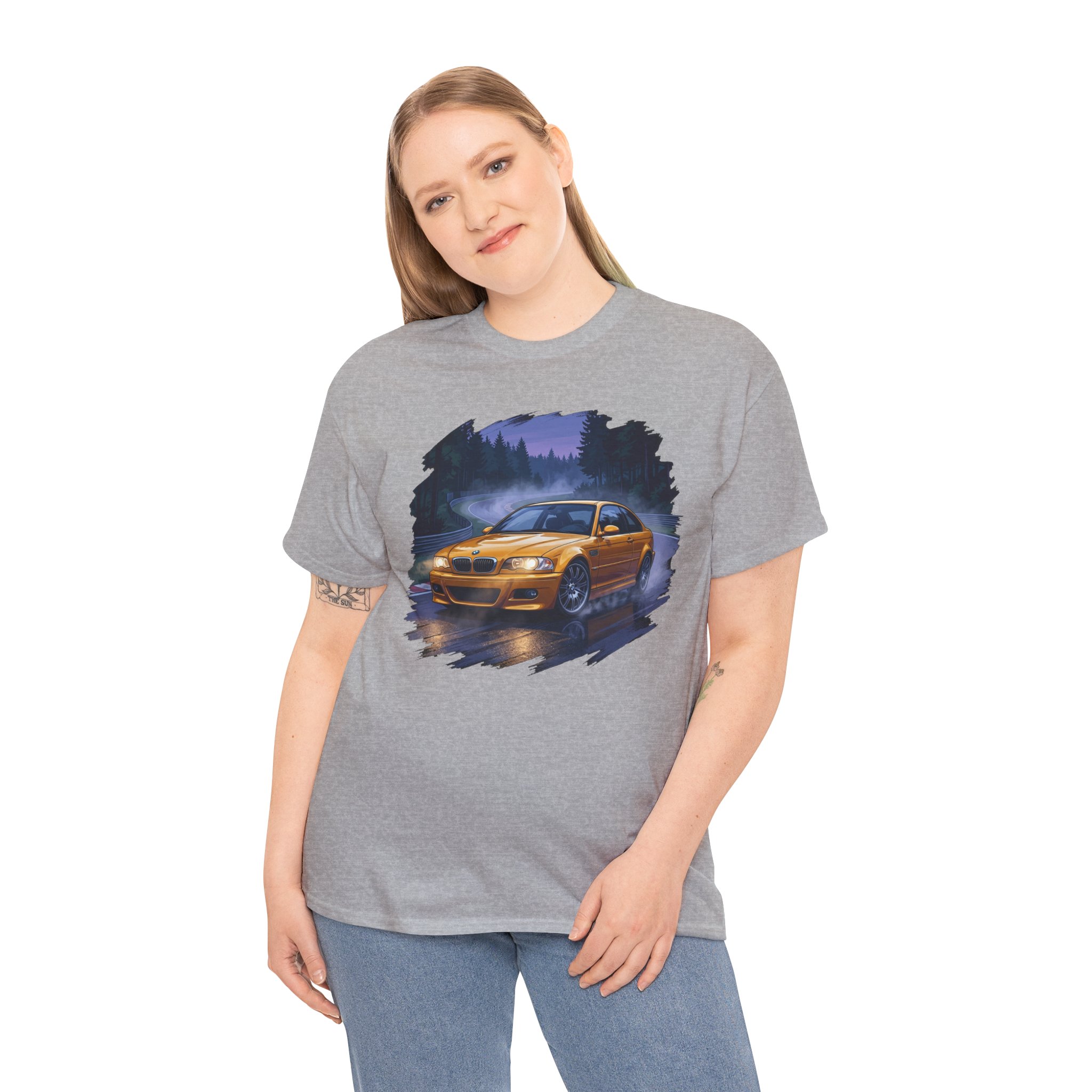 E46 M3 t-shirt - sport grey flat lay