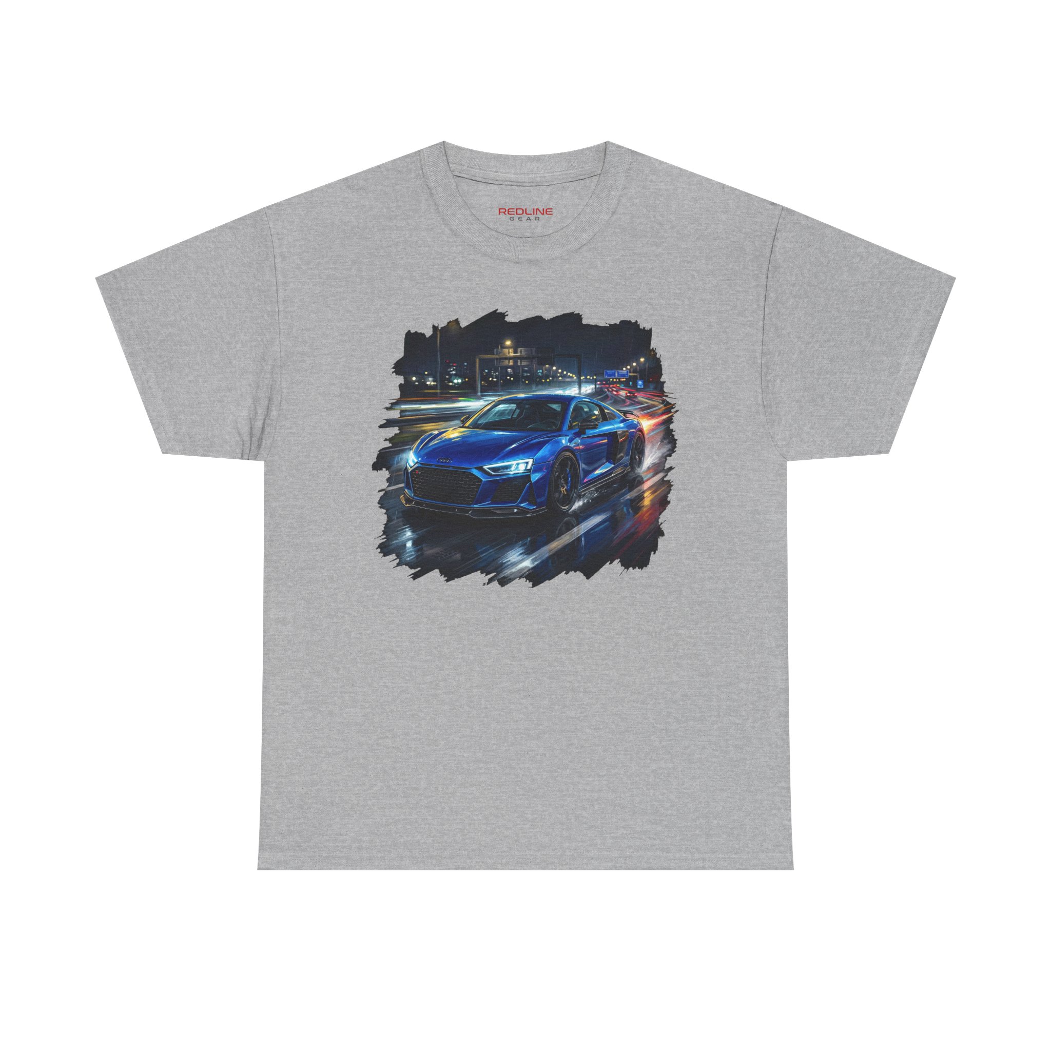 R8 V10 shirt sport grey - front view