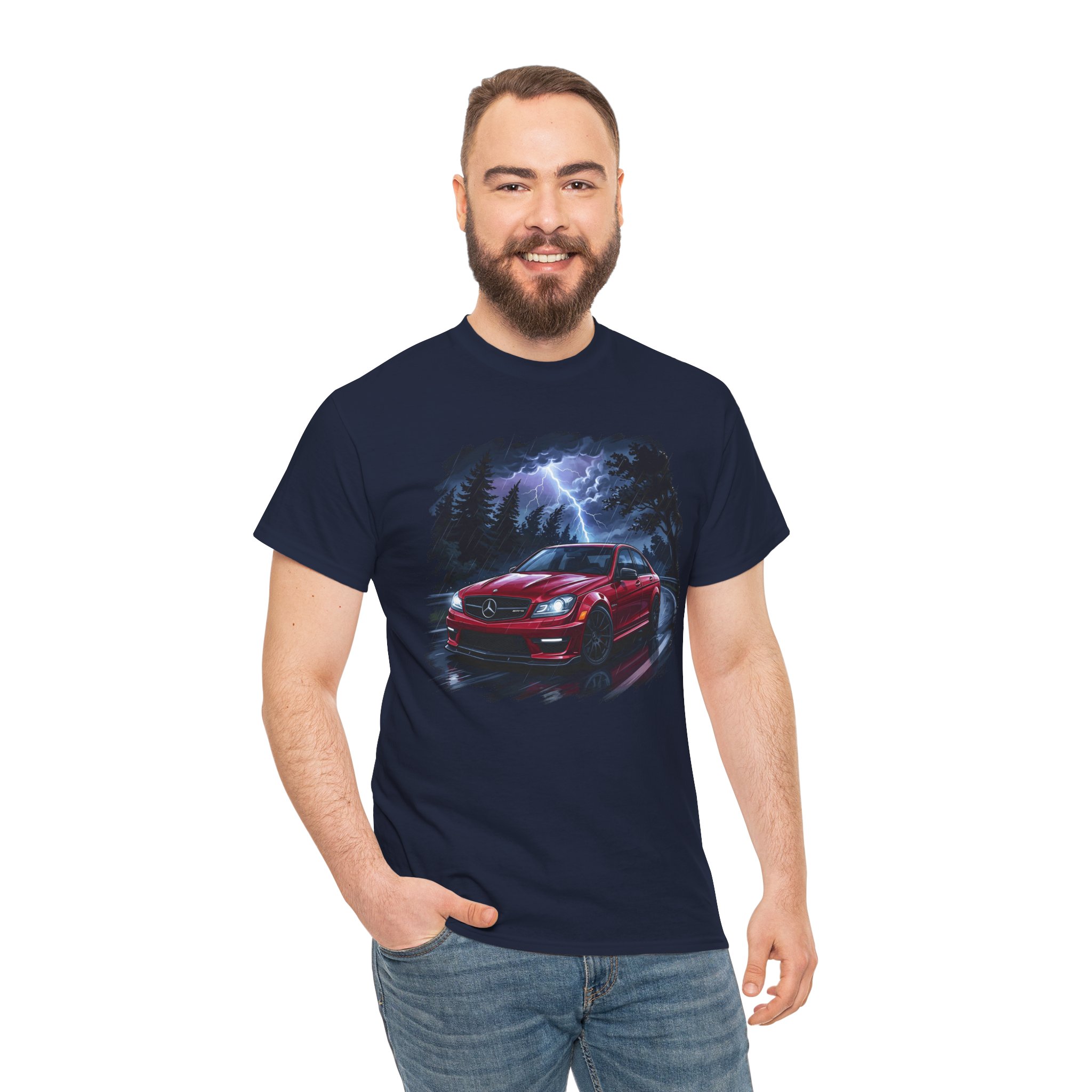 W204 t-shirt - white worn side