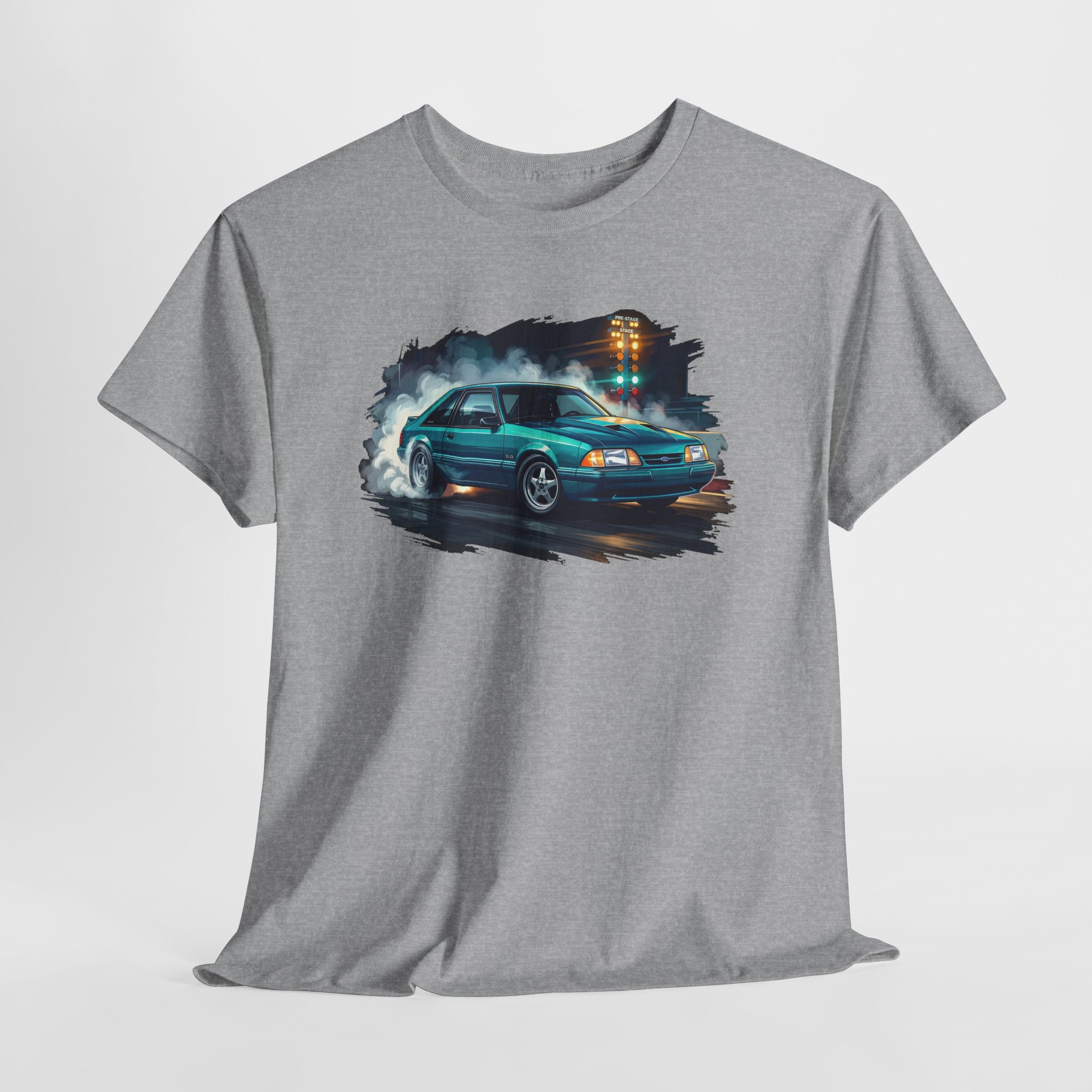 Fox Body shirt sport grey - worn front