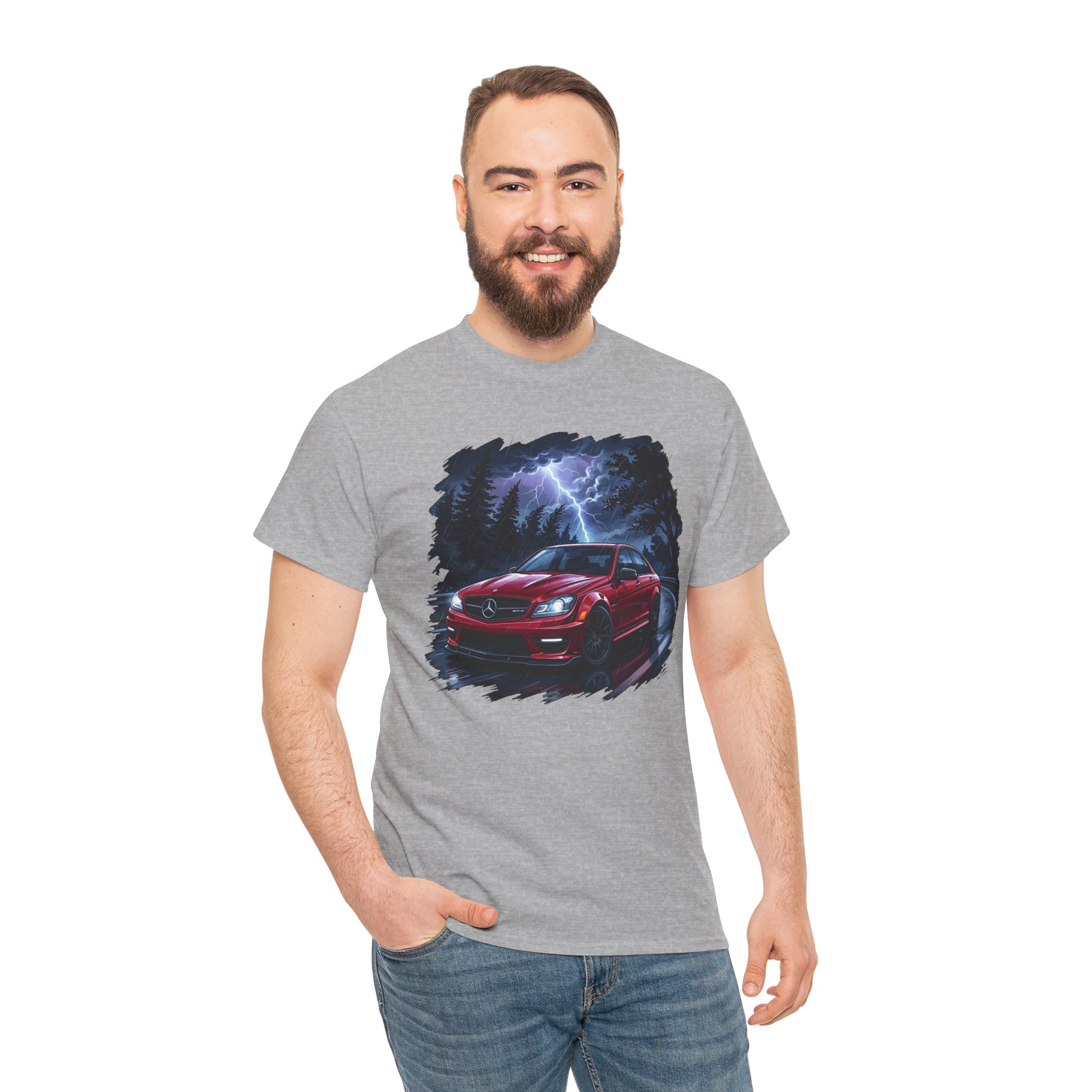 W204 t-shirt - sport grey flat lay
