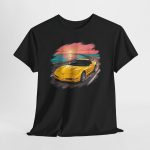 The Hammer C5 t-shirt - Millennium Yellow C5 Z06 on the Seven Mile Bridge Florida Keys at sunset