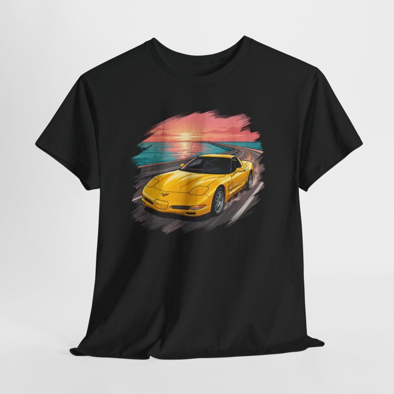 6069509640204659948_2048.jpeg The Hammer C5 t-shirt - Millennium Yellow C5 Z06 on the Seven Mile Bridge Florida Keys at sunset