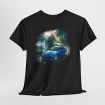 The Ghost E36 M3 t-shirt - Estoril Blue in the Black Forest at dawn
