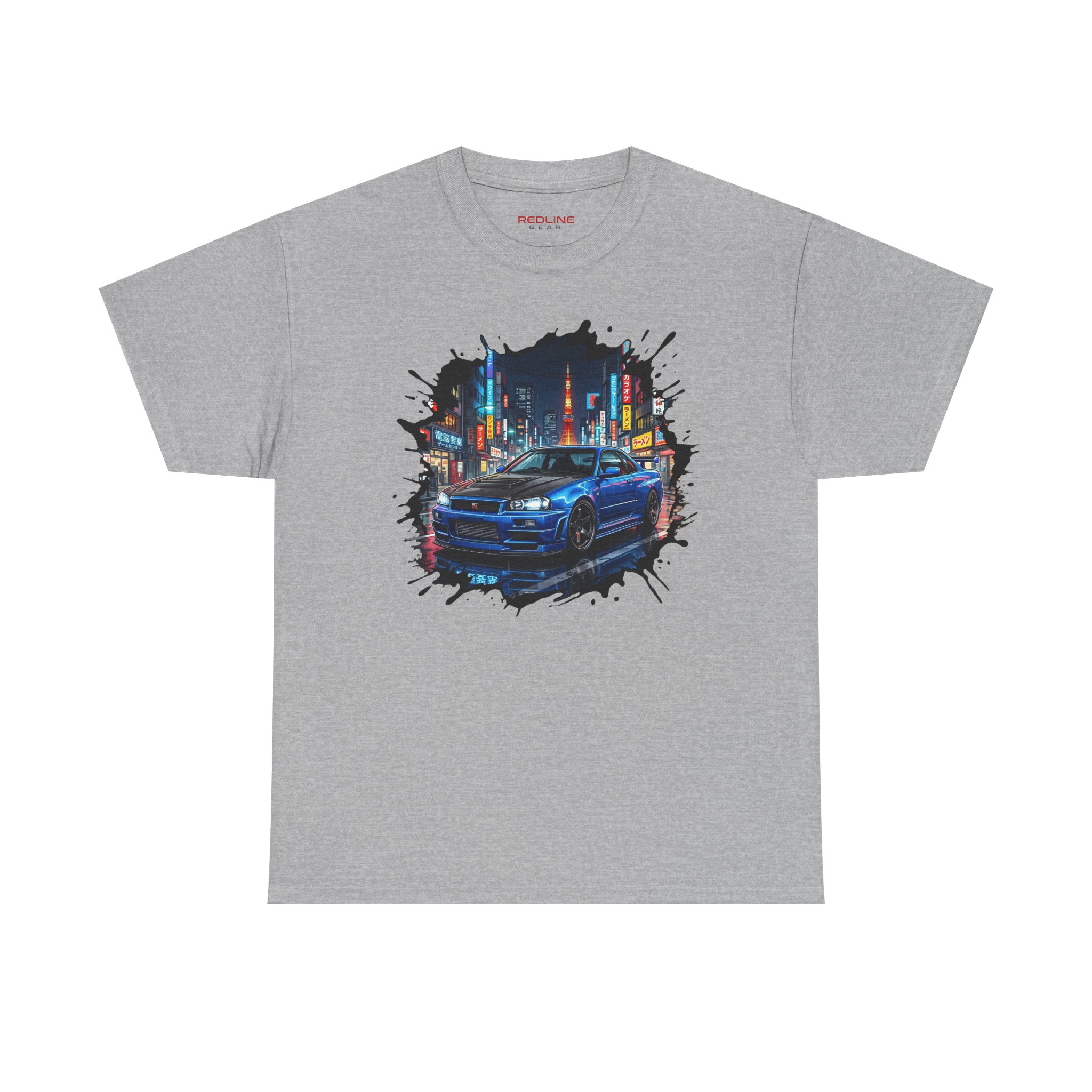 BNR34 shirt sport grey - front view