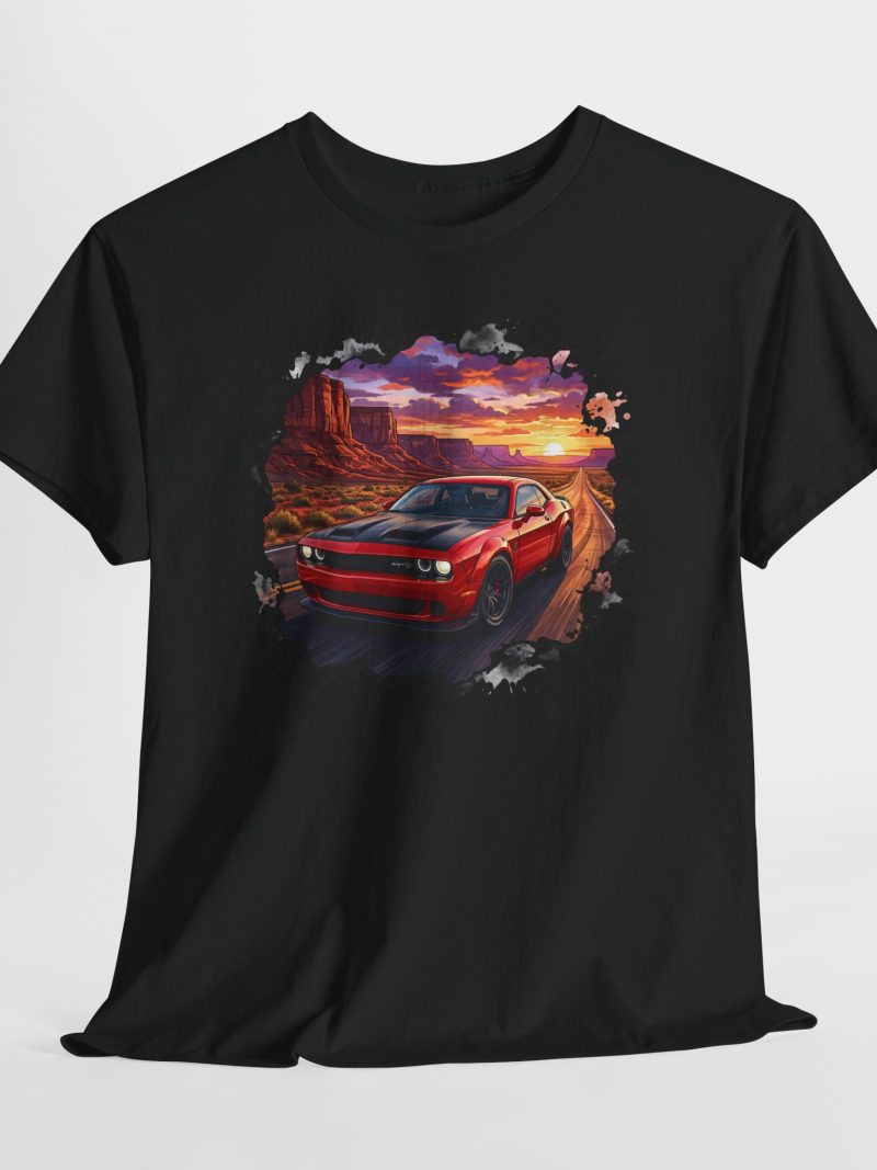 717hp American muscle shirt - black front view