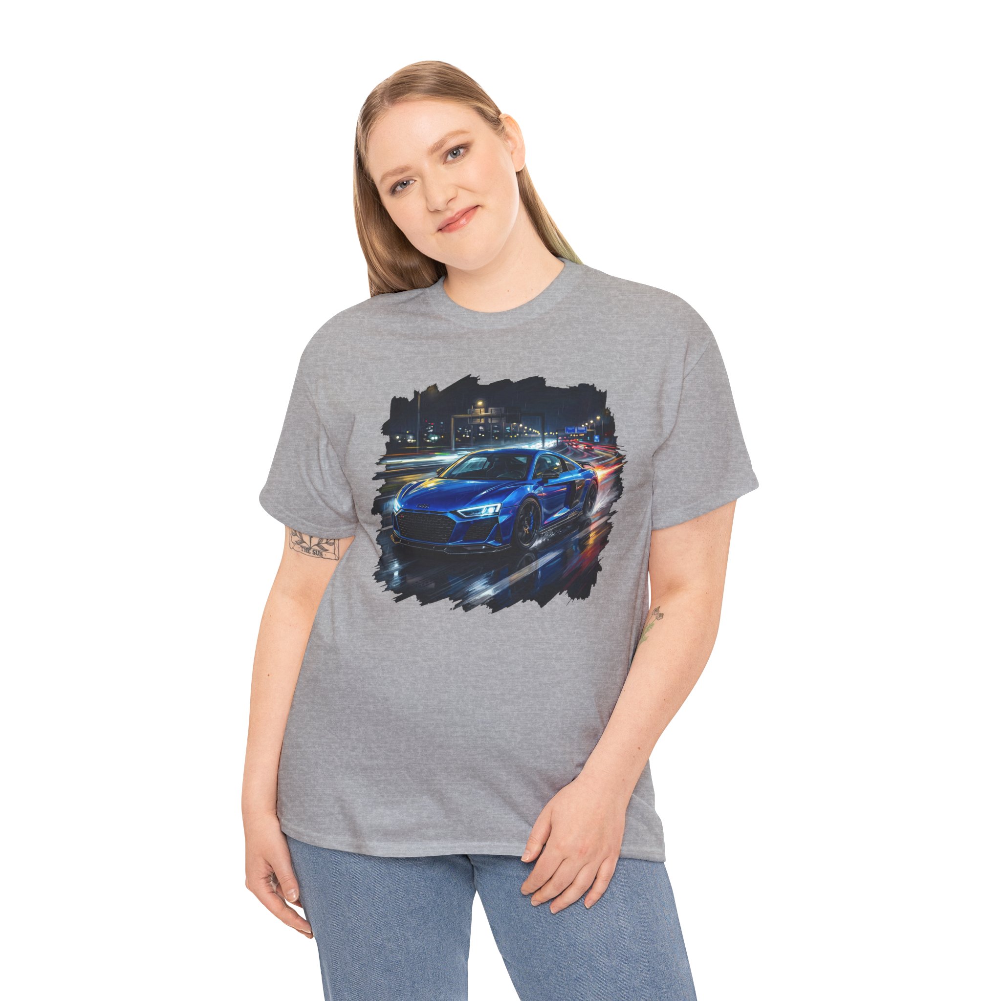 R8 V10 shirt - sport grey flat lay