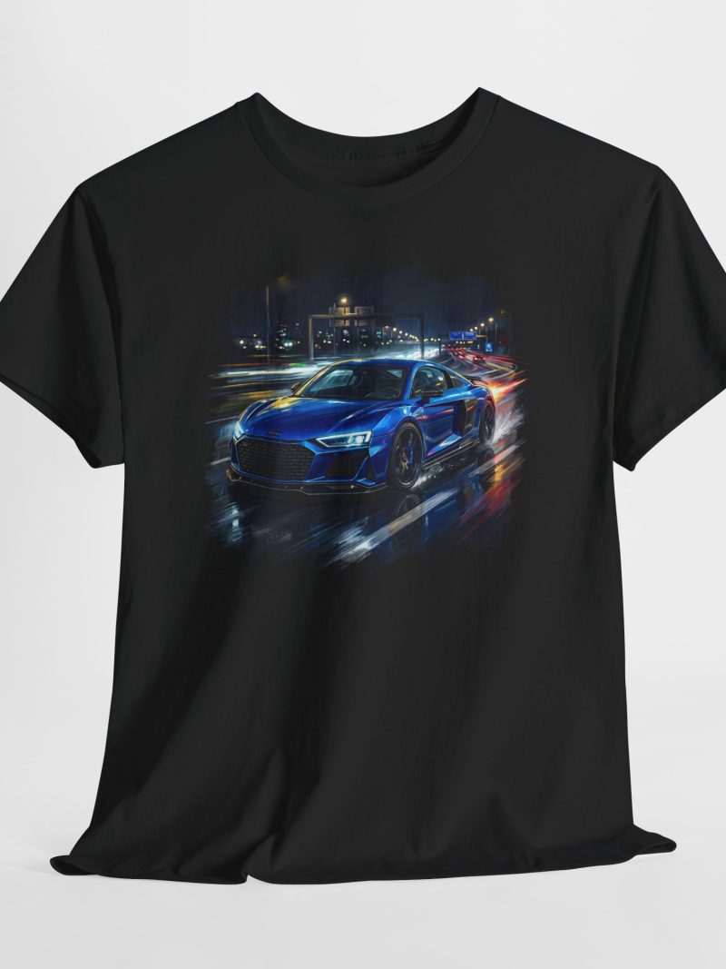 R8 V10 shirt - black front view