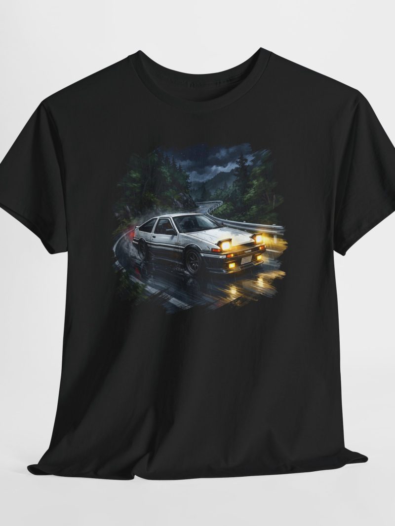 AE86 shirt - black front view