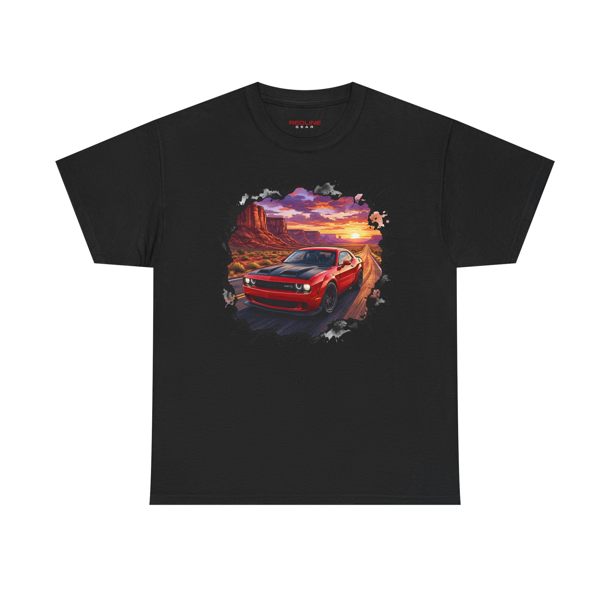 717hp American muscle shirt black - side angle