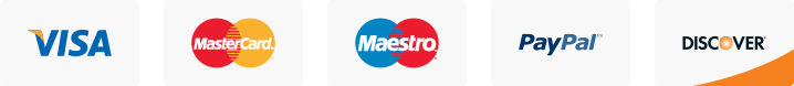 PayPal, Visa and Mastercard accepted